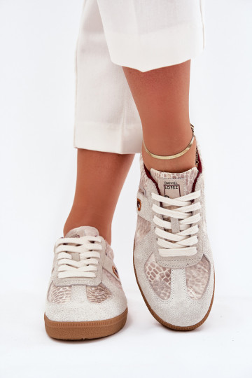 Damen Sportschuhe Daniel Lopez Just Dare SS2D4032 mit Tiermuster sandfarben 2