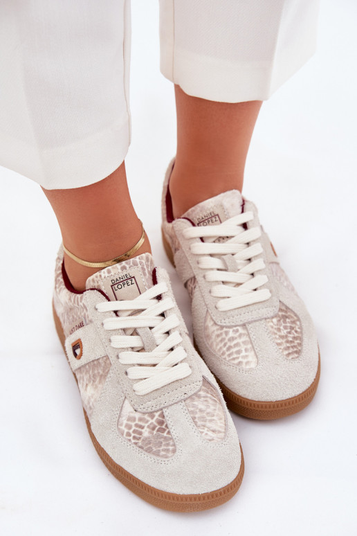 Sneakers Stilvollllschuhe Feminin Daniel Lopez Just Dare SS2D4032 Tiermuster Beige Sneakers Stilvollllschuhe Feminin Daniel Lopez Just Dare SS2D4032 Tiermuster Beige