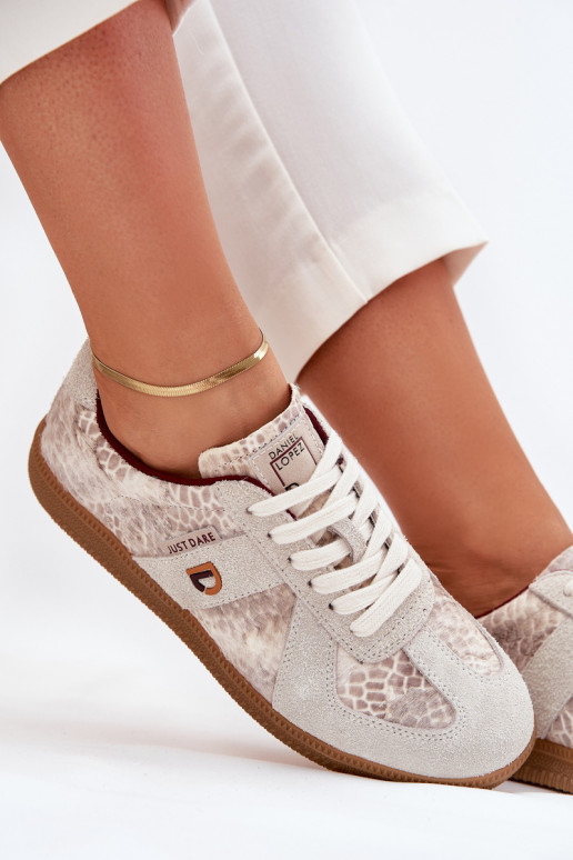 Sneakers Stilvollllschuhe Feminin Daniel Lopez Just Dare SS2D4032 Tiermuster Beige Sneakers Stilvollllschuhe Feminin Daniel Lopez Just Dare SS2D4032 Tiermuster Beige