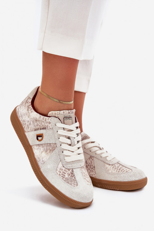 Sneakers Stilvollllschuhe Feminin Daniel Lopez Just Dare SS2D4032 Tiermuster Beige Sneakers Stilvollllschuhe Feminin Daniel Lopez Just Dare SS2D4032 Tiermuster Beige