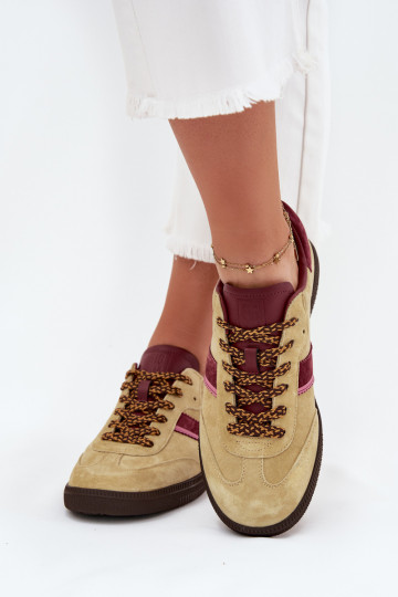 Damen flache Wildleder Sneakers Big Star SS274680 HI-POLY SYSTEM, limettengrün 2