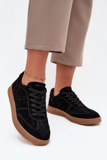 Damen Wildleder Sneakers Big Star SS274673 HI-POLY SYSTEM, schwarz 2