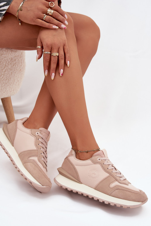 Haut Sneakers Stilvollllschuhe Feminin Big Star OO274521 HI-POLY SYSTEM Nude Haut Sneakers Stilvollllschuhe Feminin Big Star OO274521 HI-POLY SYSTEM Nude