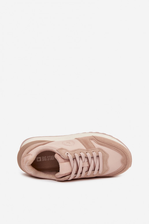 Haut Sneakers Stilvollllschuhe Feminin Big Star OO274521 HI-POLY SYSTEM Nude Haut Sneakers Stilvollllschuhe Feminin Big Star OO274521 HI-POLY SYSTEM Nude