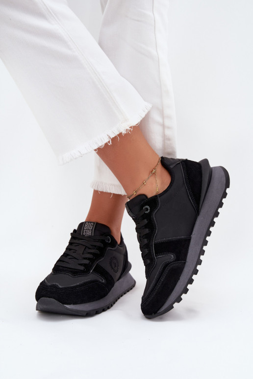 Haut Sneakers Stilvollllschuhe Feminin Big Star OO274529 HI-POLY SYSTEM schZuarze Farbe Haut Sneakers Stilvollllschuhe Feminin Big Star OO274529 HI-POLY SYSTEM schZuarze Farbe