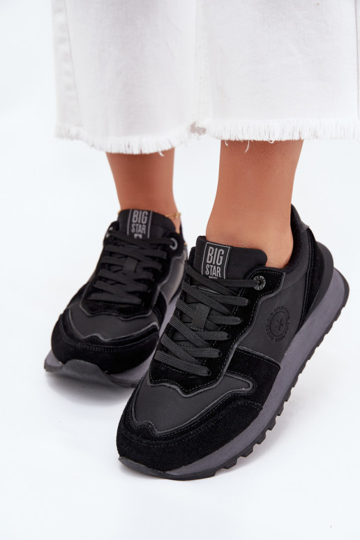 Haut Sneakers Stilvollllschuhe Feminin Big Star OO274529 HI-POLY SYSTEM schZuarze Farbe Haut Sneakers Stilvollllschuhe Feminin Big Star OO274529 HI-POLY SYSTEM schZuarze Farbe