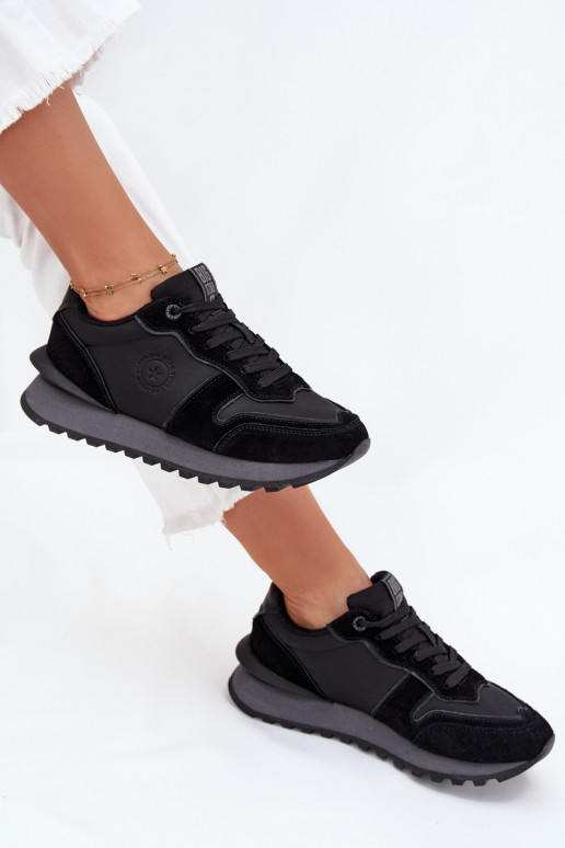 Haut Sneakers Stilvollllschuhe Feminin Big Star OO274529 HI-POLY SYSTEM schZuarze Farbe Haut Sneakers Stilvollllschuhe Feminin Big Star OO274529 HI-POLY SYSTEM schZuarze Farbe