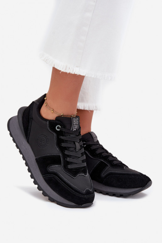 Haut Sneakers Stilvollllschuhe Feminin Big Star OO274529 HI-POLY SYSTEM schZuarze Farbe Haut Sneakers Stilvollllschuhe Feminin Big Star OO274529 HI-POLY SYSTEM schZuarze Farbe