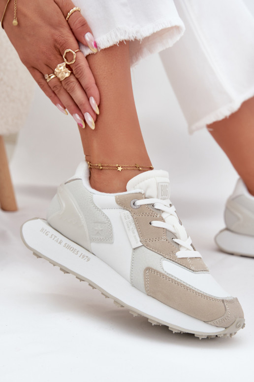 Haut Sneakers Stilvollllschuhe Feminin Big Star OO274563 Hi-Poly System Zueiße Farbe Haut Sneakers Stilvollllschuhe Feminin Big Star OO274563 Hi-Poly System Zueiße Farbe