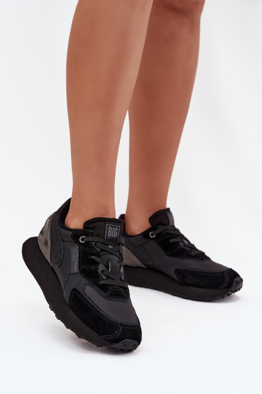 Haut Sneakers Stilvollllschuhe Feminin Big Star OO274562 Hi-Poly System schZuarze Farbe Haut Sneakers Stilvollllschuhe Feminin Big Star OO274562 Hi-Poly System schZuarze Farbe