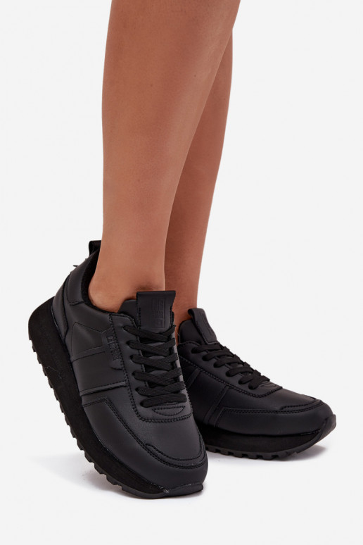 Haut Sneakers Stilvollllschuhe Feminin mit einer Plattform Big Star OO274573 Hi-Poly System schZuarze Farbe Haut Sneakers Stilvollllschuhe Feminin mit einer Plattform Big Star OO274573 Hi-Poly System schZuarze Farbe