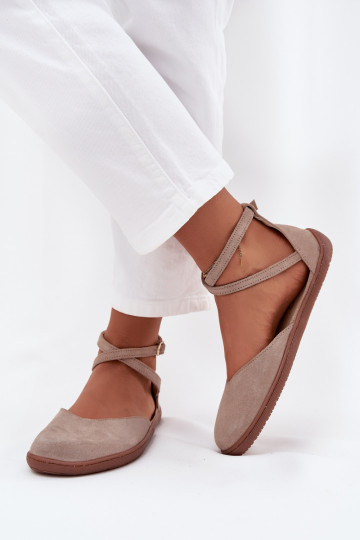 Ballerinas aus INildleder Feminin Barefoot mit Streifen Zazoo 191 graue Farbe 2
