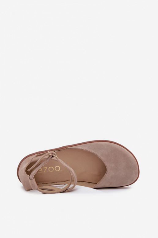 Ballerinas aus INildleder Feminin Barefoot mit Streifen Zazoo 191 graue Farbe Ballerinas aus INildleder Feminin Barefoot mit Streifen Zazoo 191 graue Farbe