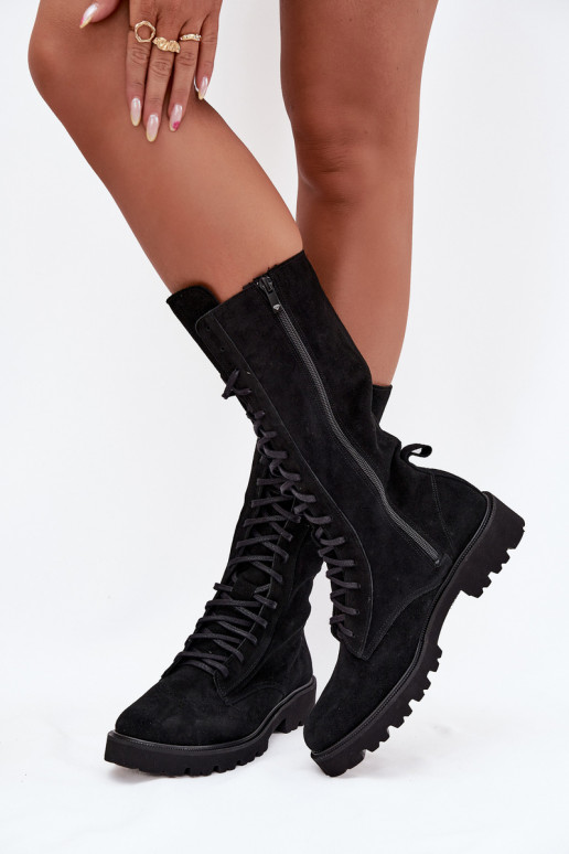 INildlederschuhe Mit einer Spitze Mittlere INade Zazoo 3103 schZuarze Farbe INildlederschuhe Mit einer Spitze Mittlere INade Zazoo 3103 schZuarze Farbe