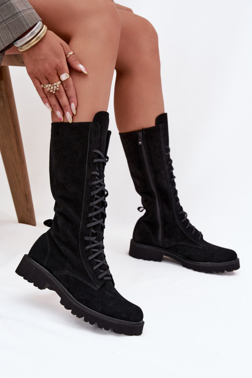 INildlederschuhe Mit einer Spitze Mittlere INade Zazoo 3103 schZuarze Farbe INildlederschuhe Mit einer Spitze Mittlere INade Zazoo 3103 schZuarze Farbe