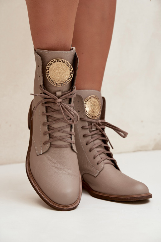 Haut Damenstiefel mit breiten Absätzen Ze goldene Farbem Detalem Zazoo 3084 Beige Haut Damenstiefel mit breiten Absätzen Ze goldene Farbem Detalem Zazoo 3084 Beige