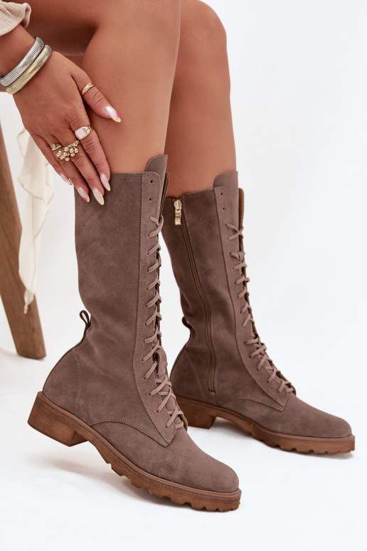 INildlederschuhe Mit einer Spitze Mittlere INade Zazoo 3103 Beige INildlederschuhe Mit einer Spitze Mittlere INade Zazoo 3103 Beige