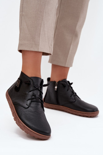 Haut Schuhe Barefoot Feminin Mit Dekorationen Detalem Zazoo 30072 schZuarze Farbe 2