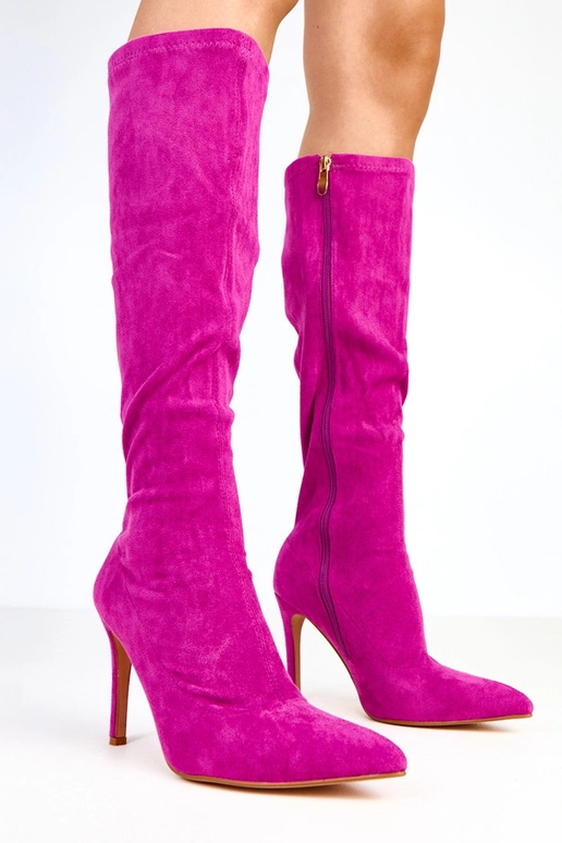 Lila High Heels Stiefeletten bis zum... Lila High Heels Stiefeletten bis zum...