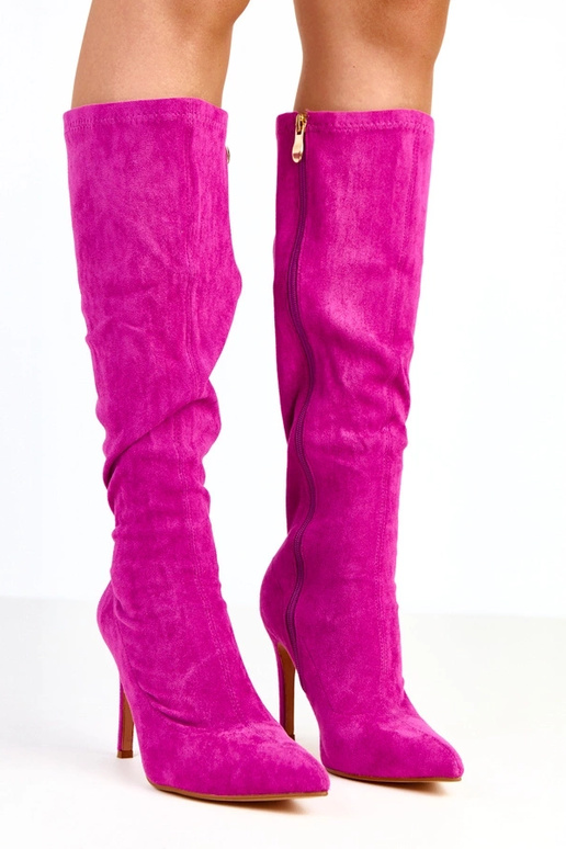 Lila High Heels Stiefeletten bis zum... Lila High Heels Stiefeletten bis zum...