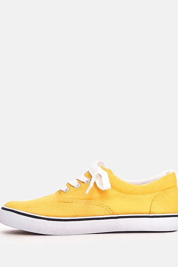 Gelbe Kindersportschuhe mit Schnürsenkeln Bollis 2
