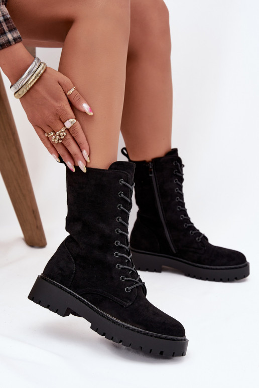 Damen gefütterte Arbeitsstiefel, schwarz, Tai turirvielle Damen gefütterte Arbeitsstiefel, schwarz, Tai turirvielle