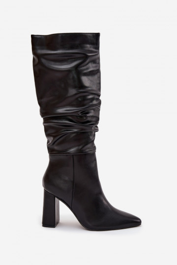 sich Zuarm laufen Damenstiefel mit Absätzen Mit Rüschen schZuarze Farbe Dariane 2