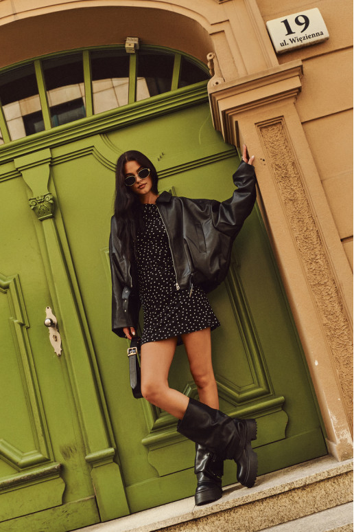 sich Zuarm laufen Ein überzeugendes Stilvollll Damenstiefel mit einer Plattform mit einer Tasche schZuarze Farbe Clarinda