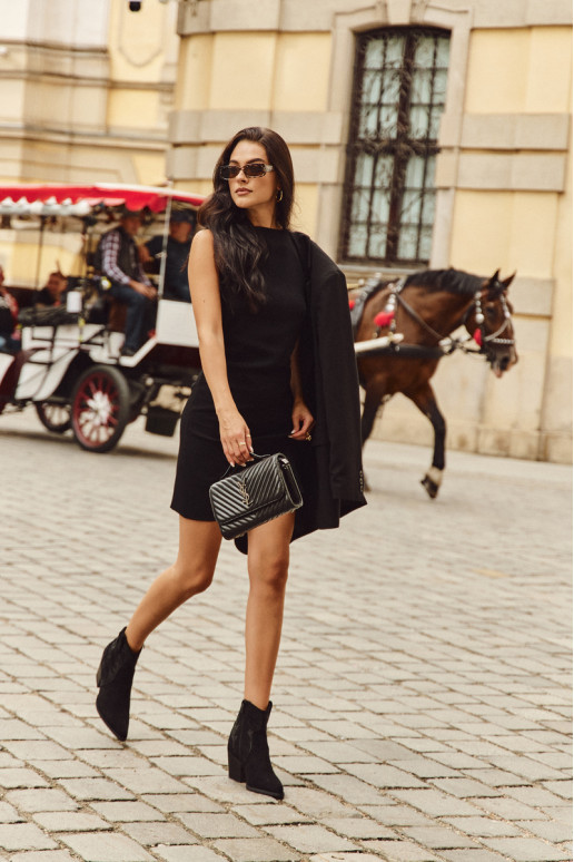 Stiefel im CoZuboy-Stil Feminin sich Zuarm laufen Mit Dekoration mit Absätzen schZuarze Farbe Arabella Stiefel im CoZuboy-Stil Feminin sich Zuarm laufen Mit Dekoration mit Absätzen schZuarze Farbe Arabella