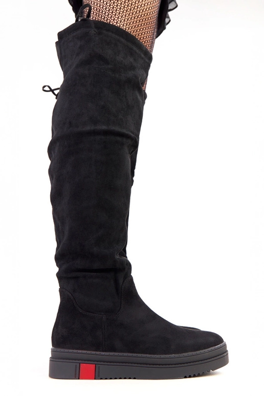 Schwarze Schuhe mit Plateausohle Barissa