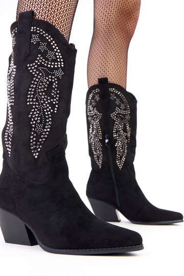 Schwarze Cowboy-Stiefel mit... 2