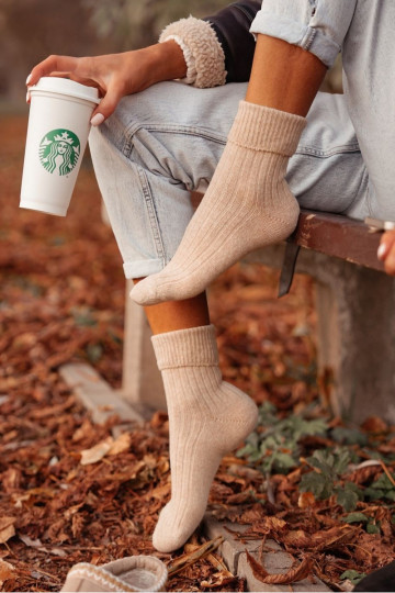 Socken Feminin INełniane Beige