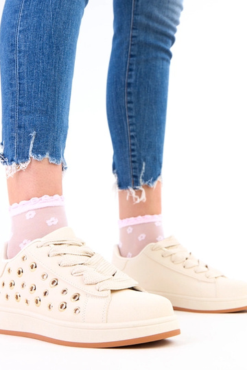 Sandfarbene Sneakers mit... 2