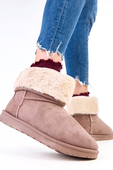 Braune Schneestiefel mit...