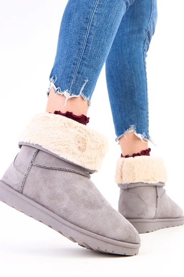 Graue Schneestiefel mit... 2