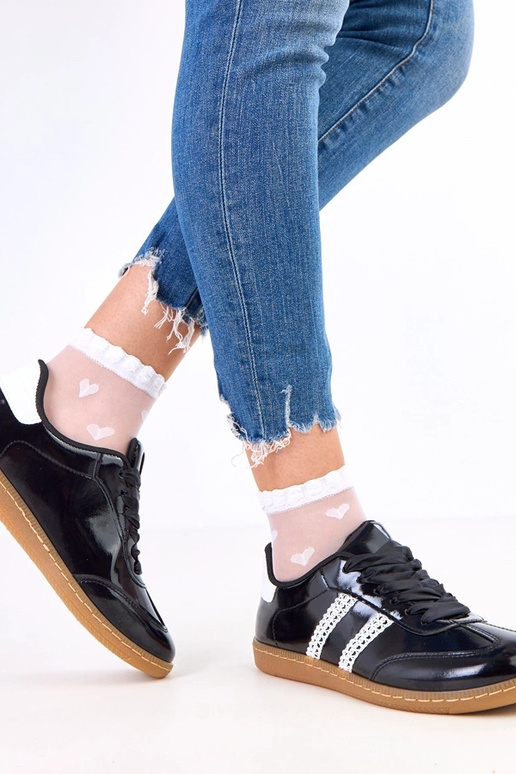 Schwarze Damen-Sneakers mit...