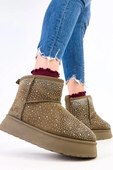 Grüne Schneestiefel mit...