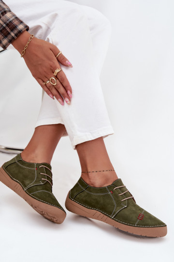 Haut Schuhe FemininPrzeszyciami Artiker 57C2112 grüne Farbe