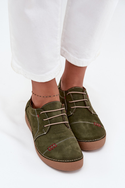 Haut Schuhe FemininPrzeszyciami Artiker 57C2112 grüne Farbe