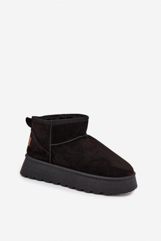 Schneestiefel Feminin mit einer Plattform schZuarze Farbe Celyra Schneestiefel Feminin mit einer Plattform schZuarze Farbe Celyra