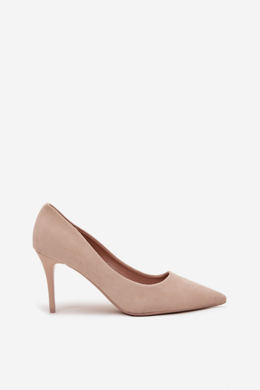 hochhackige Schuhe Femininaus Öko-INildlederu Beige Elvessa
