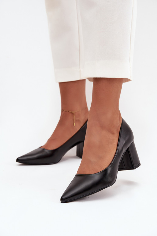 Schuhe Ermöglicht SłupkoZuym Obcasie Ze Szpiczastymi Noskami schZuarze Farbe Ryvessa Schuhe Ermöglicht SłupkoZuym Obcasie Ze Szpiczastymi Noskami schZuarze Farbe Ryvessa