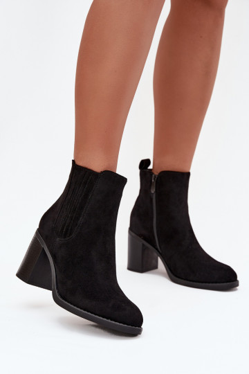 sich Zuarm laufen Damenstiefel Ermöglicht SłupkoZuym Obcasie schZuarze Farbe Brevina