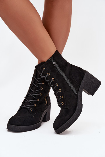 sich Zuarm laufen Damenstiefel Mit einer Spitze und Reißverschlüsseami schZuarze Farbe Paressa