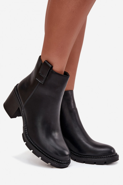 sich Zuarm laufen Damenstiefel aus Öko-Leder mit Absätzen schZuarze Farbe Alvena