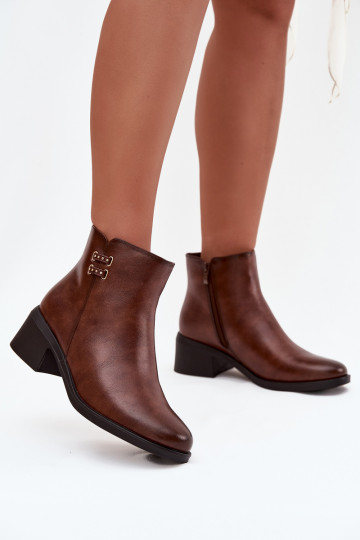 sich Zuarm laufen Damenstiefel Klocke braune Farbe Delmira 2