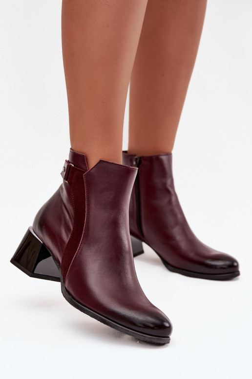 Haut Damenstiefel mit Absätzen sich Zuarm laufen Zazoo 60563 Burgund