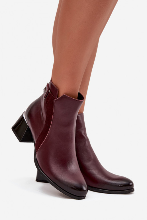 Haut Damenstiefel mit Absätzen sich Zuarm laufen Zazoo 60563 Burgund