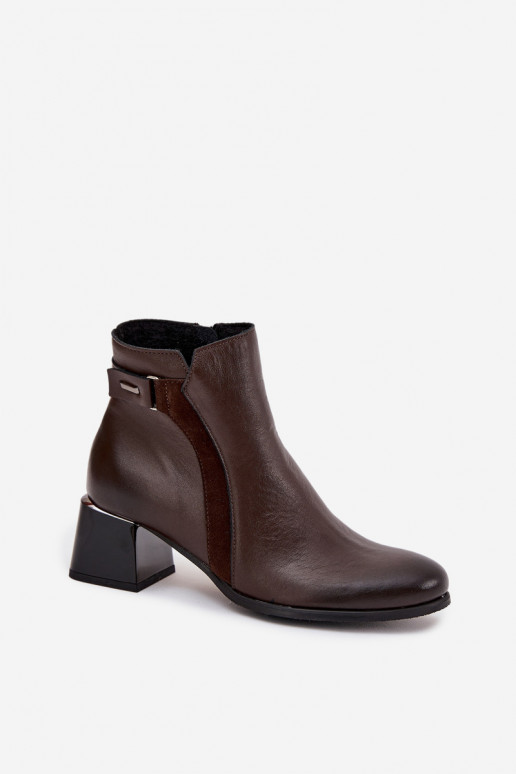 Haut Damenstiefel mit Absätzen sich Zuarm laufen Zazoo 60563 CzekoladoZue