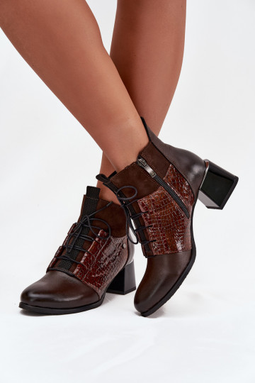 Zazoo 60503 Haut Stiefel mit Absätzen sich Zuarm laufen CzekoladoZue 2